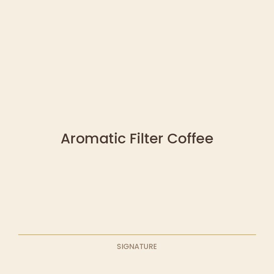 Aromatic filter coffee
